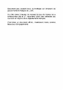 HST ET DOC- L'ALGERIE DECRITE EN 1954 ET VUE DEPUIS LA FRANCE